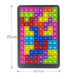 27pcs Jigsaw Russia Puzzle Block Pop Finger Toys Anti-Stress Pop It Push Bubble Sensory Toy Puzzle Board Educational Toy for Chi