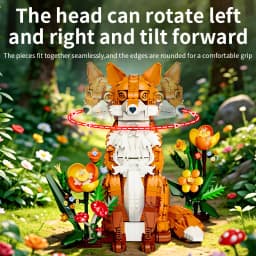 Creative MOC 1558pcs Jungle Fox Model Assembly Building Blocks Bricks Set DIY Cartoon Animal Fox Toys Gifts For Adult