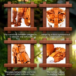 Creative MOC 1558pcs Jungle Fox Model Assembly Building Blocks Bricks Set DIY Cartoon Animal Fox Toys Gifts For Adult