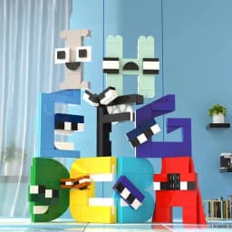 MOC 931PCS Letters Lore A-Z 26 English Alphabet Numbers Letters Building Blocks Set Legend Letters Education Bricks Kids Toys