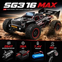 80Km/H High Speed 4Wd Remote Control Car with Brushless Motor 2.4g Remote Control Car with Wear-Resistant Tires Rc Wheelie Car