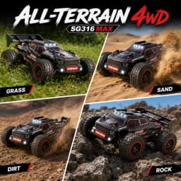 80Km/H High Speed 4Wd Remote Control Car with Brushless Motor 2.4g Remote Control Car with Wear-Resistant Tires Rc Wheelie Car