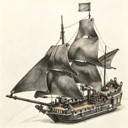 Decorative ornament ship model brand new black pirate ship building block set 4184/804PCS DIY assembly toy gift