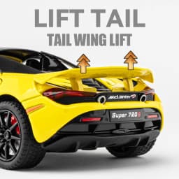 1/24 Scale 720S Racing Sports Car Alloy Model Toy Diecast Vehicle Metal Fast Furious Sound Light Collect Kid Birthday Gift Deco