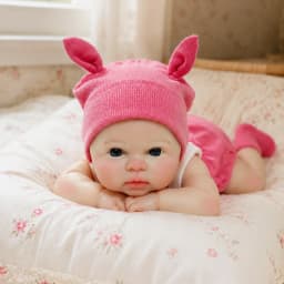 1PCS/2 Styles 13 Inch Cute bebê reborn de silicone sólido Dolls With Open Mouth & Painted Skin Soft & Washable Newborn Doll