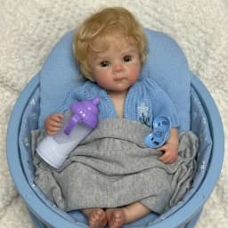 OtardDolls--Open Mouth 33cm Solid bebe reborn de silicona Dolls With Rooted Hair Can Washable Body Newborn Silicone Dolls