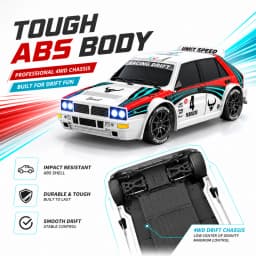 1:24 Remote Control Car Racing Mode 20Km/H Collision Resistant Drift Stunt Car Replaceable Tires Taillights 4Wd Toy Car