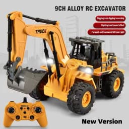 9CH Alloy Remote Control Excavator Bulldozer Dump Truck Simulate Engineering Vehicle Toy RC Trucks Model Children Toy Kids Gifts