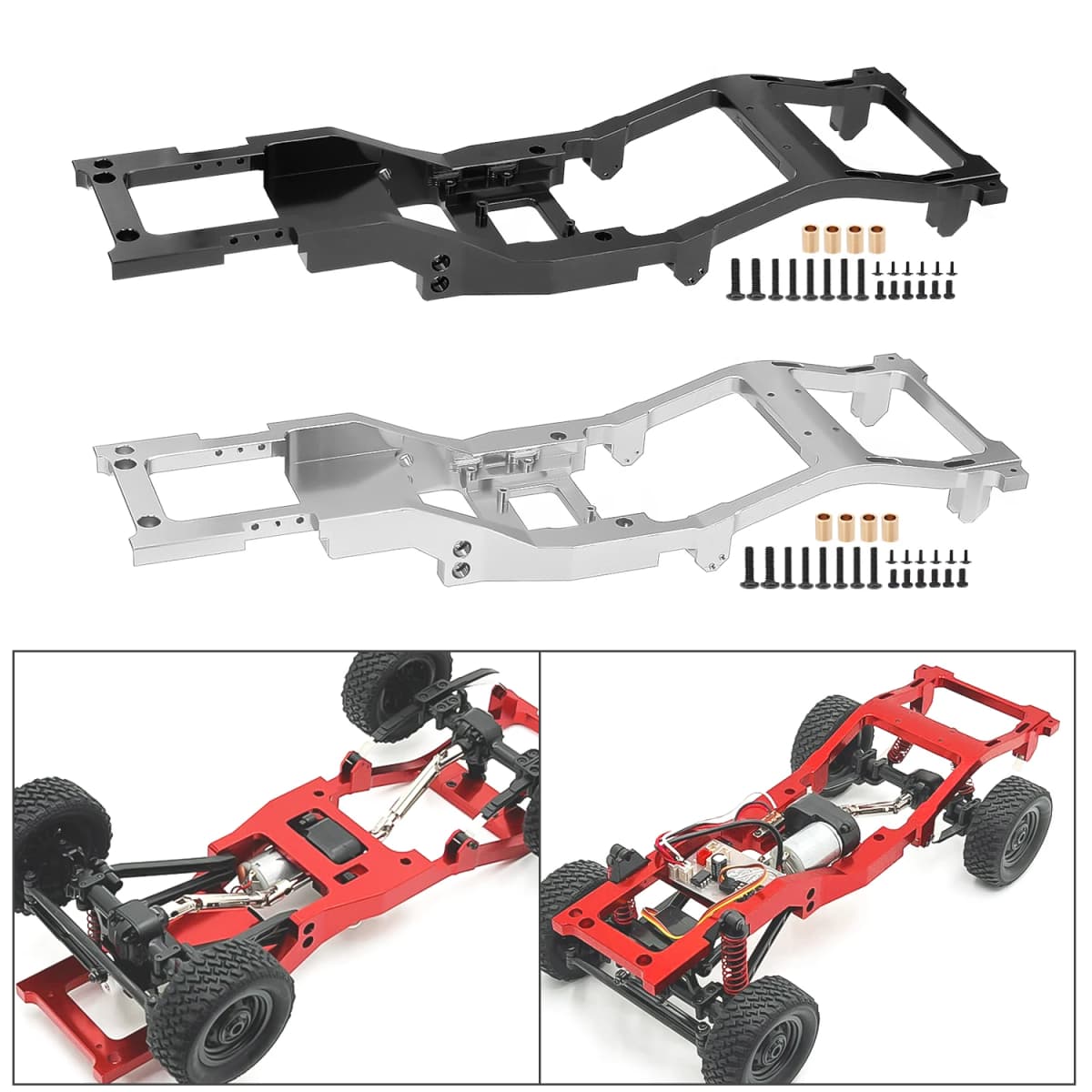 MN82 Pro MN82S Metal Car Chassis Frame Body For 1/12 MN82 LC79 RC Car Integrated Frame Modification Aluminum Upgrade Parts