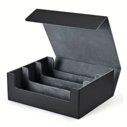Trading Card Storage Box, Can Hold 1800+ Single Sleeved Cards, Magnetic Closure PU Leather Card Box, Fits for TCG Cards