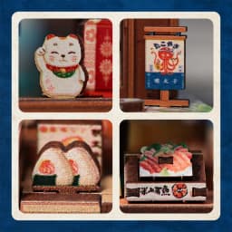 CUTEBEE Book Nook Kit DIY Wooden Doll House Miniature Model for Amazing Gifts Japanese Style