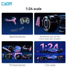 CaDA Alpine F1 A525 Formula Racing Car No.43 Collectible Building Blocks, Assembly Toys for Boys and Girls, Holiday Gifts