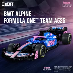 CaDA Alpine F1 A525 Formula Racing Car No.43 Collectible Building Blocks, Assembly Toys for Boys and Girls, Holiday Gifts