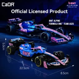 CaDA Alpine F1 A525 Formula Racing Car No.43 Collectible Building Blocks, Assembly Toys for Boys and Girls, Holiday Gifts
