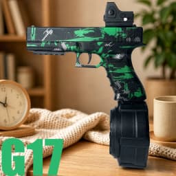 2026 New Model G17 Toy Gun Camouflage New Style with Electric and Manual Two-In-One Function, with 3.7V Lithium Battery and Charging Cable, Magazine and Bullets