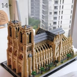 Popular toys, famous classic attractions, Notre Dame model building blocks, children's educational assembly toys, birthday gifts