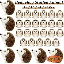 12-36Pcs Hedgehog Stuffed Animal Bulk Mini Hedgehog Toy Valentine's Day Small Stuffed Animals Party Favor Classroom School Gifts