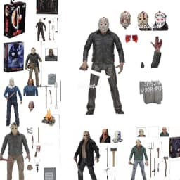 NECA Friday The 13th Jason Voorhees Ultimate 7 Inch Action Figure Horror Movie Collectible Halloween Gift For Fans With 3