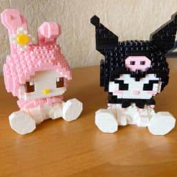 Sanrio Anime Building Blocks Kawaii Hello Kitty Kuromi MyMelody Cinnamoroll Diamond Building Blocks Doll Toy Kids Birthday Gift