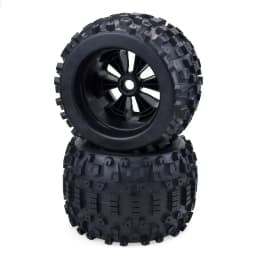 4PCS 17mm Hex 1/8 RC Monster Truck Wheel Tyre Hub Rim Rubber Tire FOR RC Car Redcat HPI Kyosho Hobao Hongnor Team Losi GM DHK