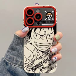 Cartoon One Piece Luffy Mobile Phone Case for IPhone 12 13 14 15 16 17 Pro Max Plus Shockproof Protective Cover for Boys Gift
