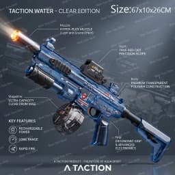 Electric Water Gun Automatic Long Range High Pressure Toy Blaster with Drum Magazine for Kids Adults Summer Swimming Pool Party