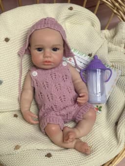 OtardDolls Awake Full Silicone Loulou Reborn Dolls Baby Doll Handmade Soft Touch Newborn Baby Doll