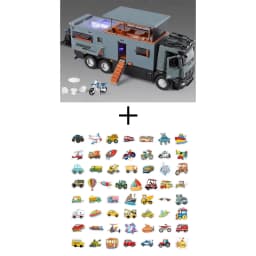 1:18 Off-road RV Diecast Models Alloy Toys Cars Folding Rearview Mirror Doors Opened with Sound Light Vehices Birthday Surprise