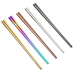 304 Stainless Steel Metal Chopsticks Tableware 1 Pair Non-Slip Chinese Chopstick Sushi Sticks Flatware Kitchen Accessories
