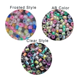 600Pcs/Lot 3mm Frosted Luminous Seed Beads Loose Spacer Beads for DIY Necklace Bracelet Earrings Jewelry Making Accessories