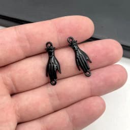10pcs 28x10mm Retro Victorian Gloved Hand Connector,Edwardian Ox 2 Loop Link Findings DIY Jewelry Accessories