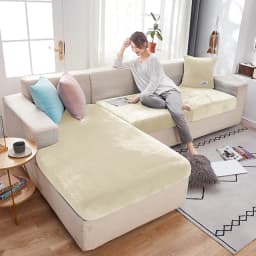 Elastic Velvet Sofa Seat Cushion Covers for Living Room Cushion Chaise Longue Luxury Corner L Shape Furniture Sofa Slipcovers