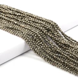 Natural Iron Pyrite Faceted Round Beads 2 3 4mm Sparkling Small Loose Beads For Jewelry Making DIY Bracelet Necklace 38cm