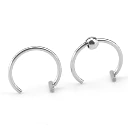 2PCS Women Lips Rings Titanium Steel Punk Nose Ring Septum Piercing Clip on Fake Piercing Unisex Nose Rings Body Jewelry