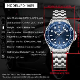 2026 New PAGANI DESIGN 1685 Men's Watches Mechanical Wristwatch For Men Luxury Automatic Watch Men Japan Movt 20Bar Dive Clock