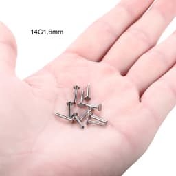 10Pcs/50Pcs G23 Titanium Labret Barbell Parts for Lip Piercing Earring Stud Internally Threaded Piercing Replacement Accessories