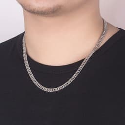 Fashion Original Brand 925 Stamped Silver Color Man 6MM Geometric Chain Bracelets Neckalces for Women Party Wedding Jewelry Sets