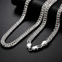 Fashion Original Brand 925 Stamped Silver Color Man 6MM Geometric Chain Bracelets Neckalces for Women Party Wedding Jewelry Sets