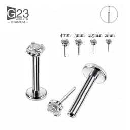 10pcs G23 Titanium Labret Piercing 16G Lip Ring Crystal Lip Piercing Tragus Earring Cartilage Stud Body Pircing Jewelry