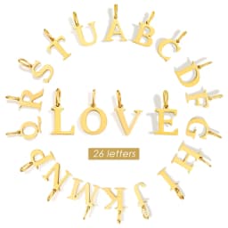 EMANCO Initial Alphabet Pendant Stainless Steel Charms for Making Necklace Minimalism Accessories Women's Jewelry Wholesale