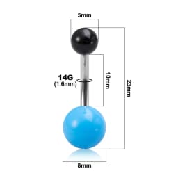 5Pcs/lot Candy Colors Acrylic Belly Button Rings for Women 316L Stainless Steel Bar Belly Navel Sexy Piercings Body Jewelry 14G