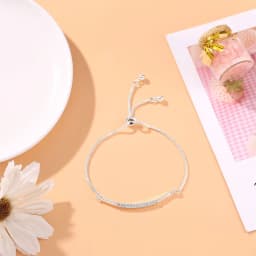 Korean New Luxury Crystal Flower Cubic Zirconia Pendant Bracelet Women Round Butterfly Shiny Rhinestone Bangle Jewelry