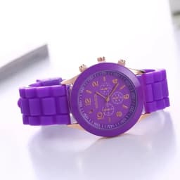 Famous Brand Geneva Ladies Fashion Watch Male and Female Student Silicone Quartz WristWatch Clock Wholesale Relogio Feminino