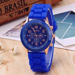Famous Brand Geneva Ladies Fashion Watch Male and Female Student Silicone Quartz WristWatch Clock Wholesale Relogio Feminino