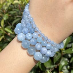 6-12mm Real Natural Aquamarine Stone Beads Loose Spacer Beads for Jewelry Making Diy Bracelet Necklace Handmade Accessories 15''