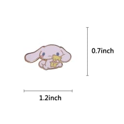 Cute Big Eared Dog With Bear Brooch Cartoon Mascot Badge Shirt Backpack Decoration