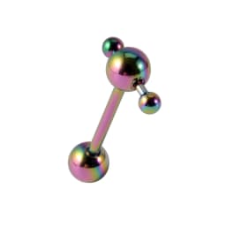 1PC Punk Tongue Nail Middle Finger Surgical Steel Anodizing Prevent Allergic Tongue Barbells Sexy Unisex Body Piercing Jewelry