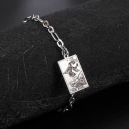 LIKGREAT Tarot Card Charms Bracelets for Women Men The Major Arcana Amulet Stainless Steel Classic Tarot Wrist Jewelry Gifts