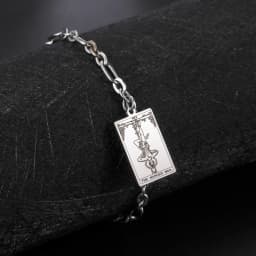 LIKGREAT Tarot Card Charms Bracelets for Women Men The Major Arcana Amulet Stainless Steel Classic Tarot Wrist Jewelry Gifts