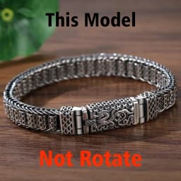Handmade Silver Color Reative Passepartout Prayer Wheel Bracelet Men Transfer Beads Six-Character Mantra Retro Women Charm Chain
